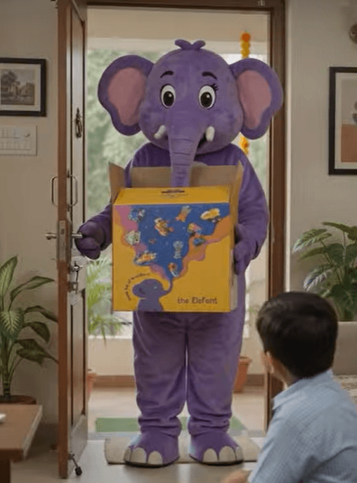 Teacher & students Playing with elefant Toys